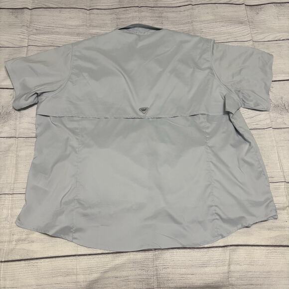 Columbia Womens Size 2X Tamiami II Short Sleeve Shirt Gray UPF 40 Omni Wick - Picture 16 of 16